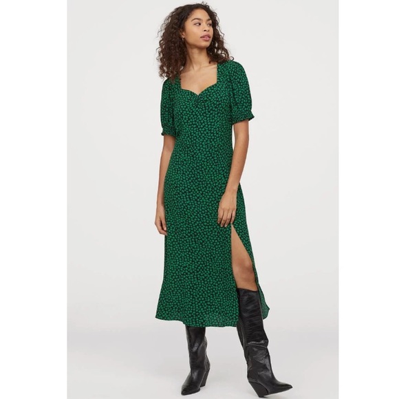 H\u0026M | Dresses | Hm Green Floral Black 